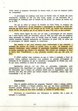 Sondagem realizada em novembro de 1988, por ocasião do III Congresso do PAICV, por Guy Massart