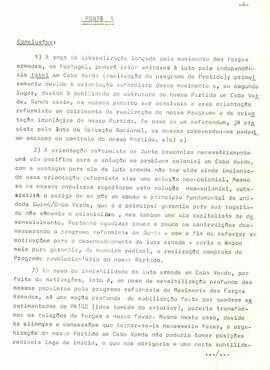 Ata da reunião da Comissão Nacional de Cabo Verde,  Conacri, 10 maio 1974