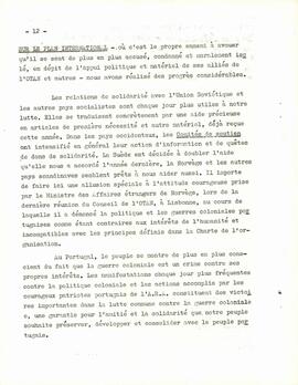 Rapport bref sur la lutte en 1971, par Amílcar Cabral, Secrétaire Général du PAIGC